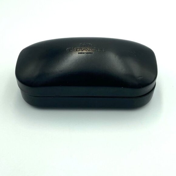 Coach Hard Shelled Glasses Case Embossed Eyeglasses Sunglasses Black Neutral - Picture 4 of 6